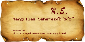 Margulies Seherezádé névjegykártya